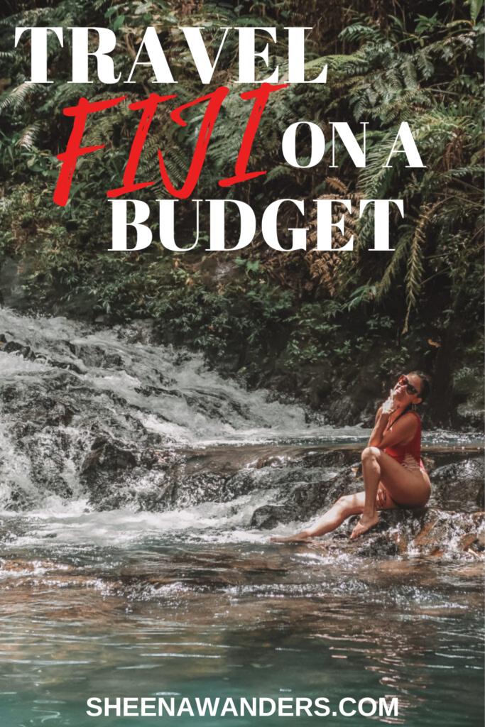 Pintrest post about traveling Fiji on a budget